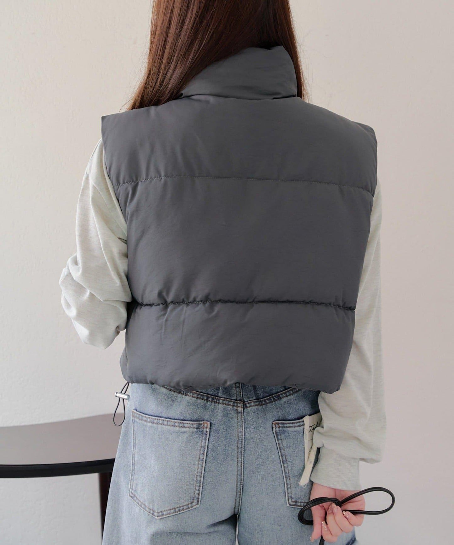 平價系列♡【RMAF】下襬抽繩加棉馬甲