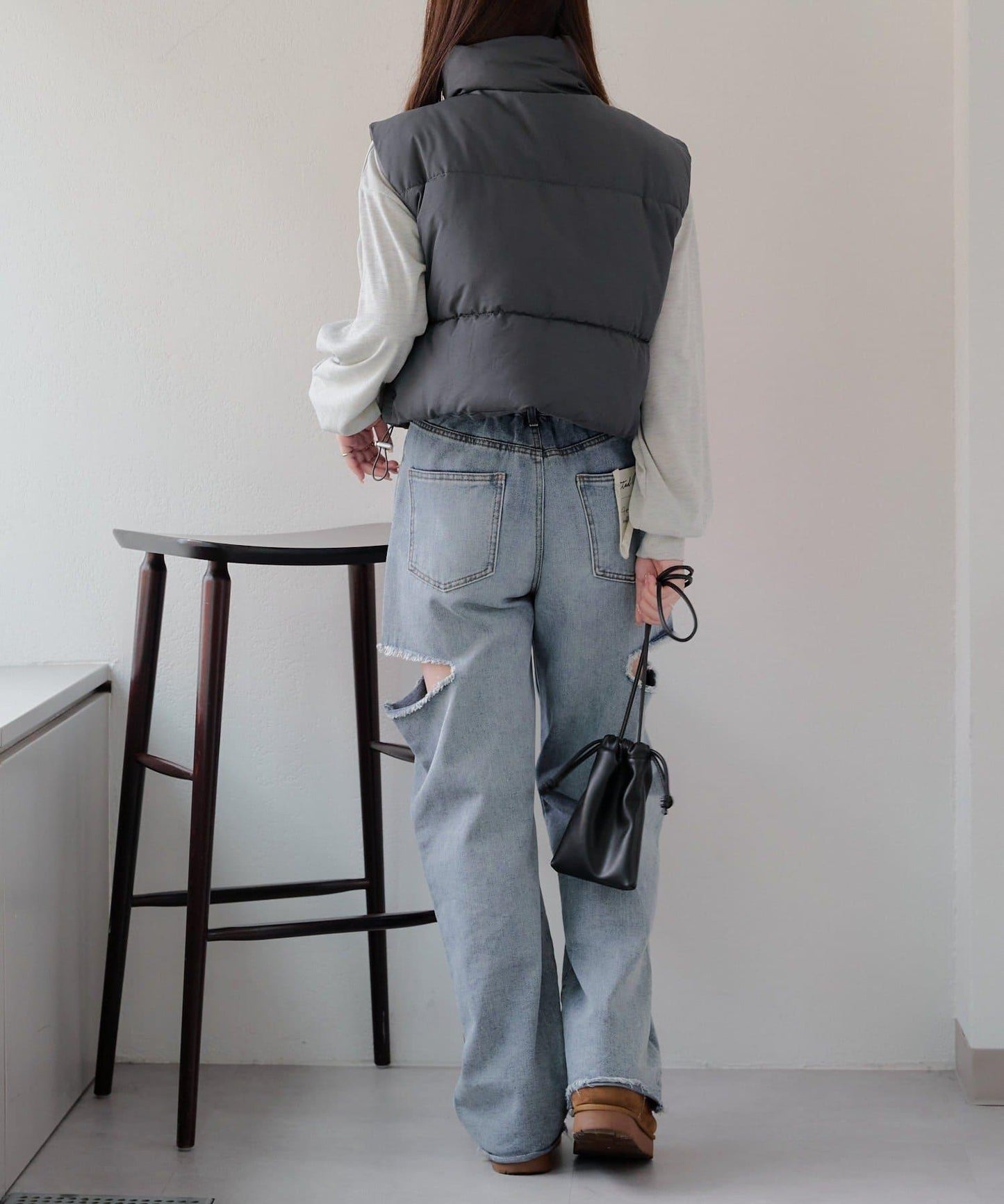 平價系列♡【RMAF】下襬抽繩加棉馬甲