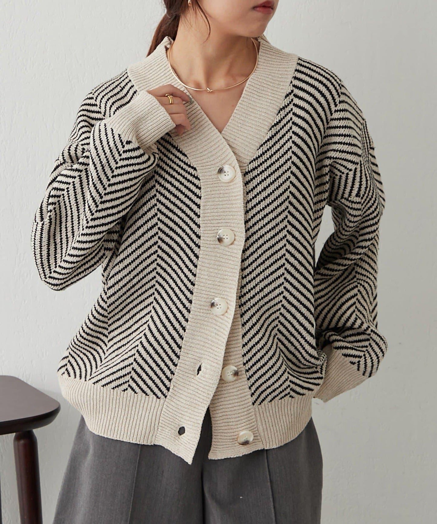 平價系列♡【RMAF】提花針織開衫