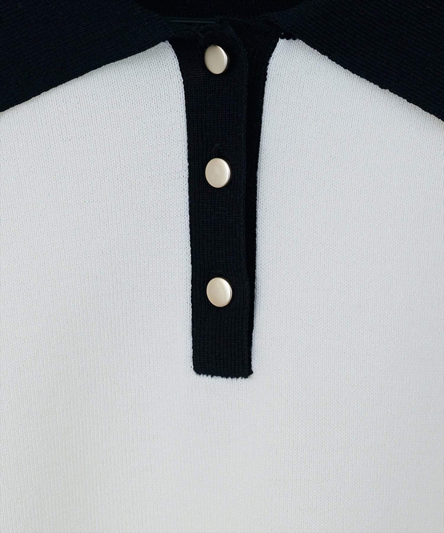 【natural couture】帶領配色條紋針織衫