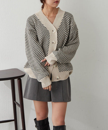 平價系列♡【RMAF】提花針織開衫