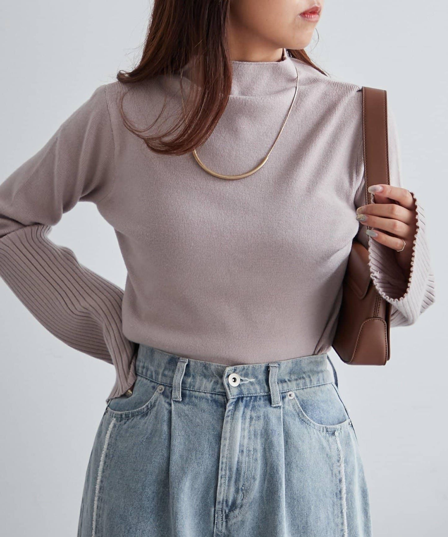 【RMAF】喇叭袖高領針織衫