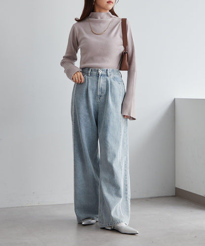 【RMAF】喇叭袖高領針織衫