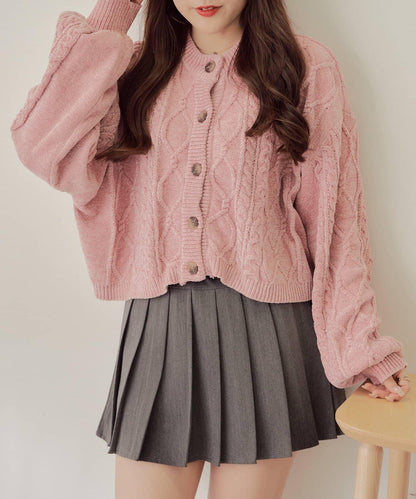 平價系列♡【RMAF】兩用毛絨麻花針織衫