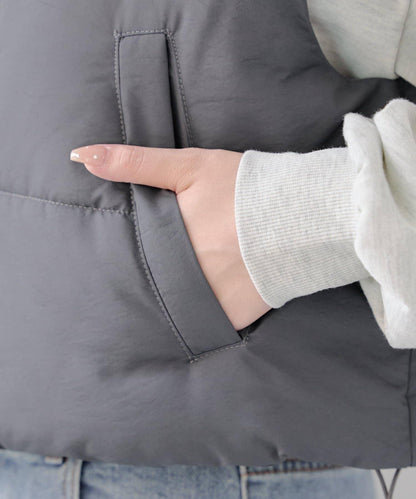 平價系列♡【RMAF】下襬抽繩加棉馬甲