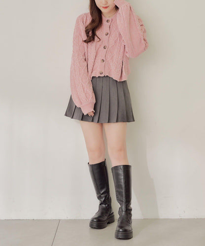 平價系列♡【RMAF】兩用毛絨麻花針織衫