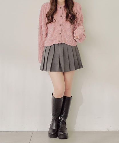 平價系列♡【RMAF】兩用毛絨麻花針織衫