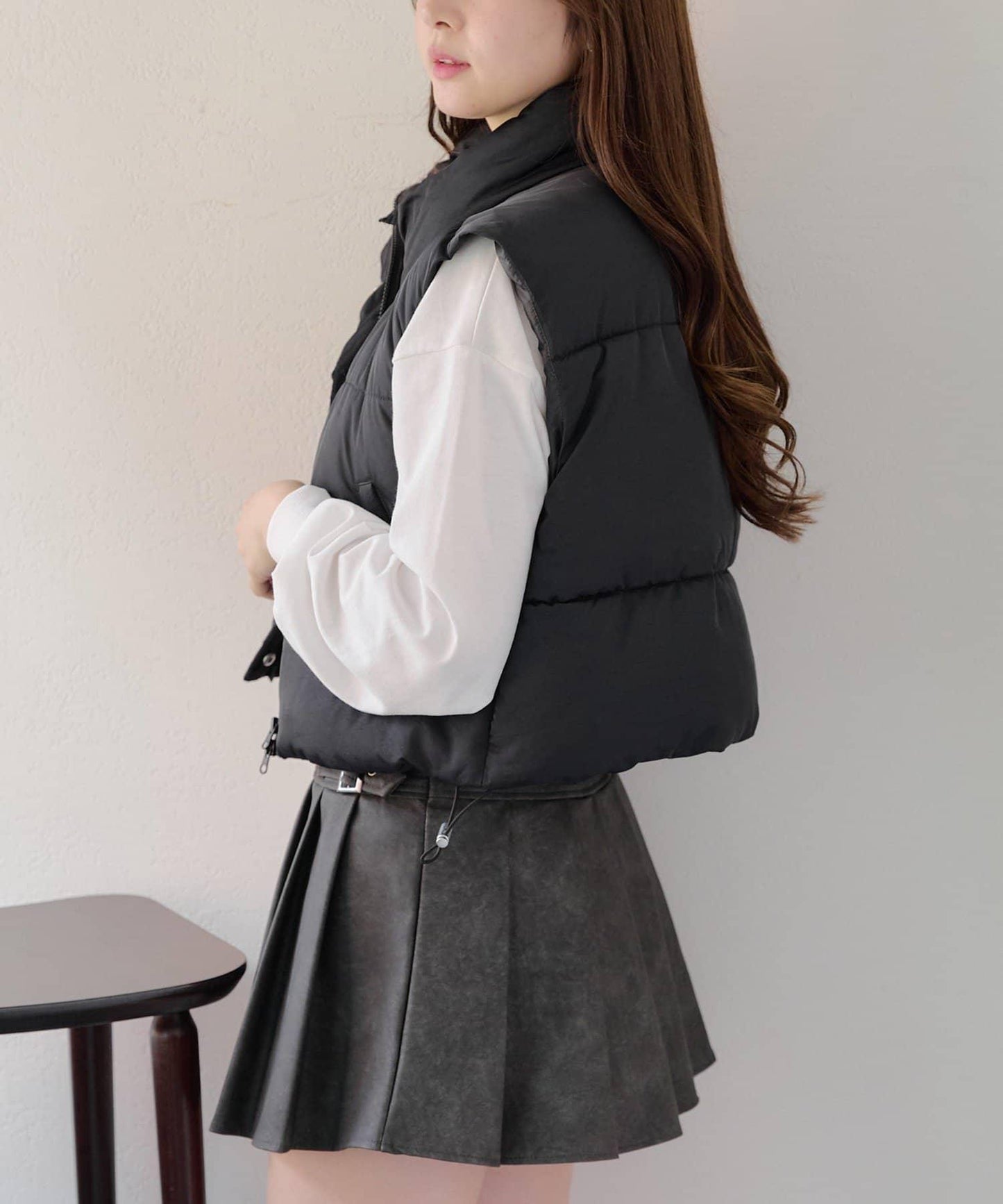 平價系列♡【RMAF】下襬抽繩加棉馬甲