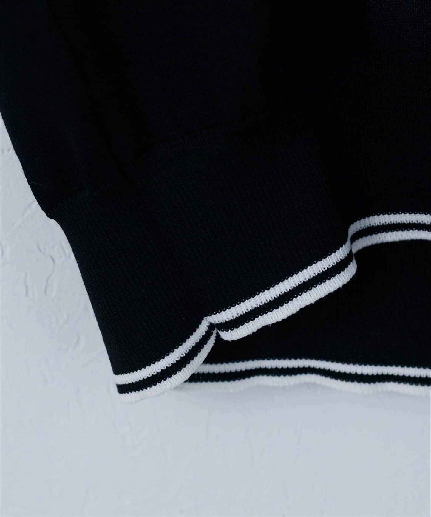 【natural couture】帶領配色條紋針織衫