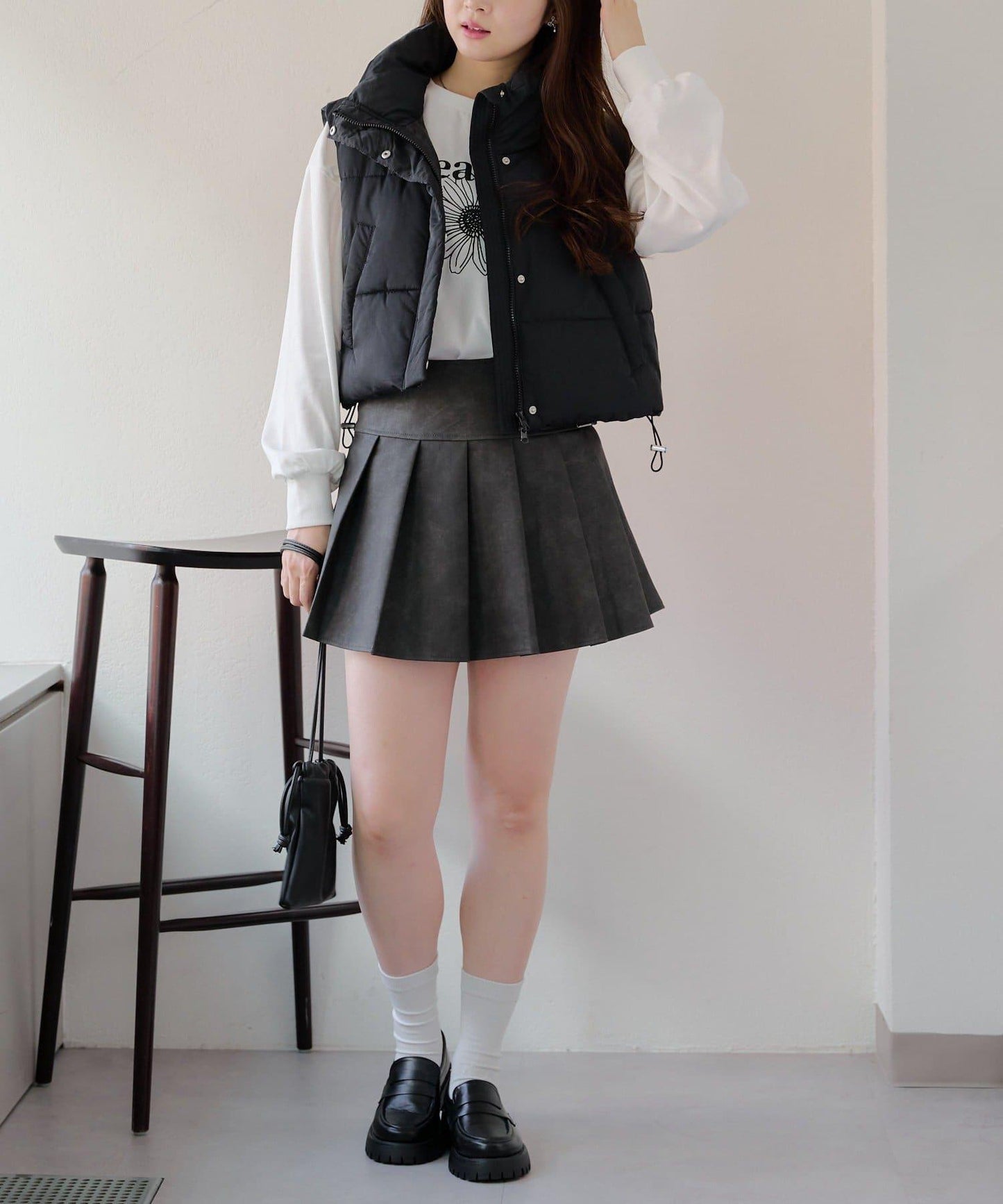 平價系列♡【RMAF】下襬抽繩加棉馬甲