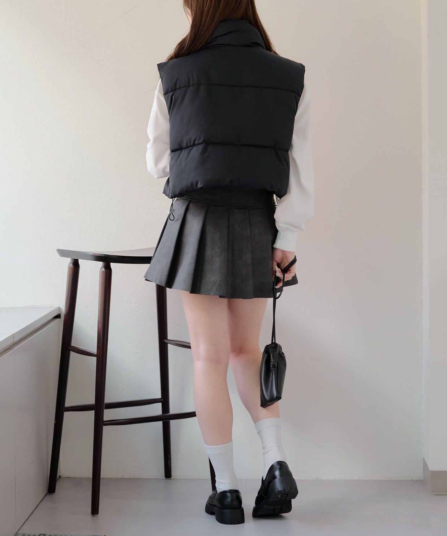 平價系列♡【RMAF】下襬抽繩加棉馬甲