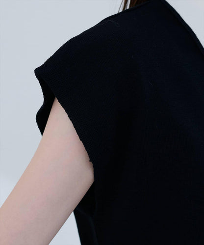 【natural couture】帶領配色條紋針織衫