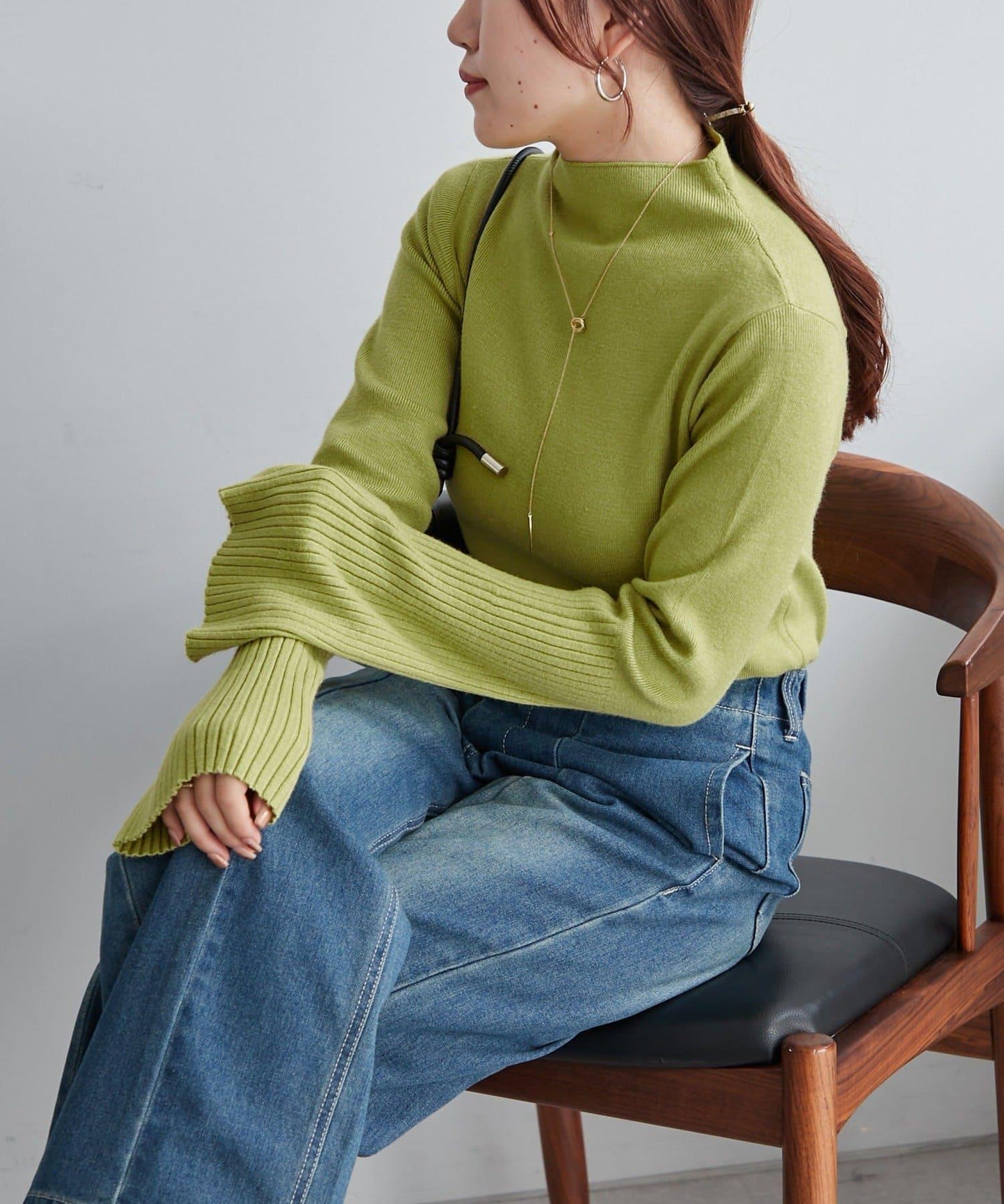 【RMAF】喇叭袖高領針織衫