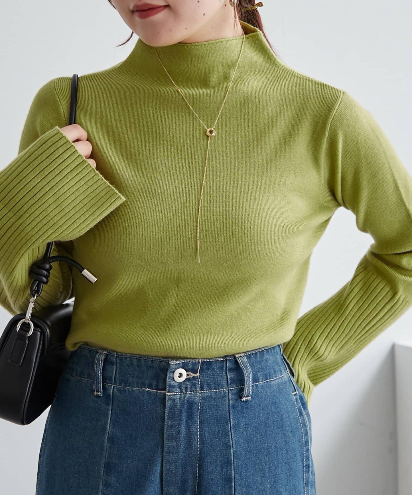 【RMAF】喇叭袖高領針織衫