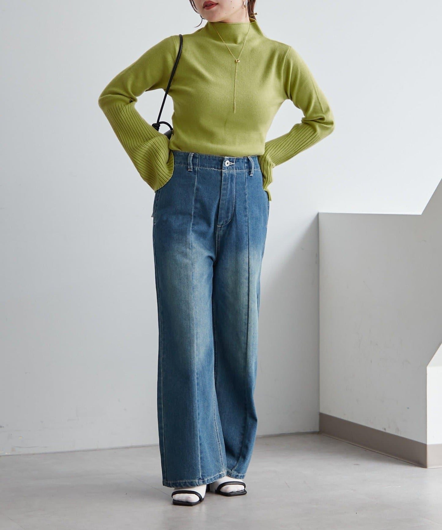 【RMAF】喇叭袖高領針織衫