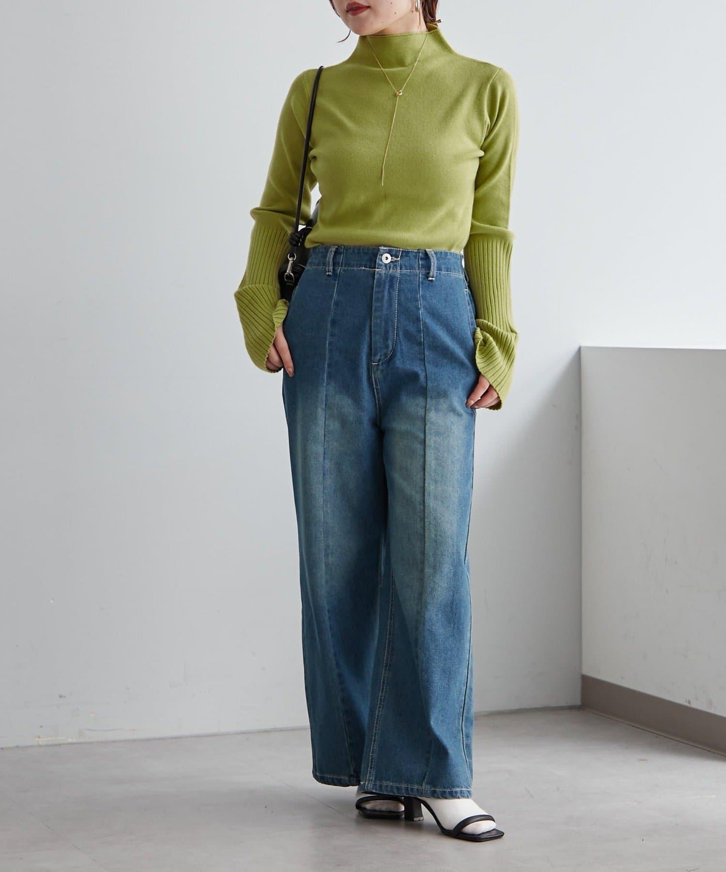 【RMAF】喇叭袖高領針織衫