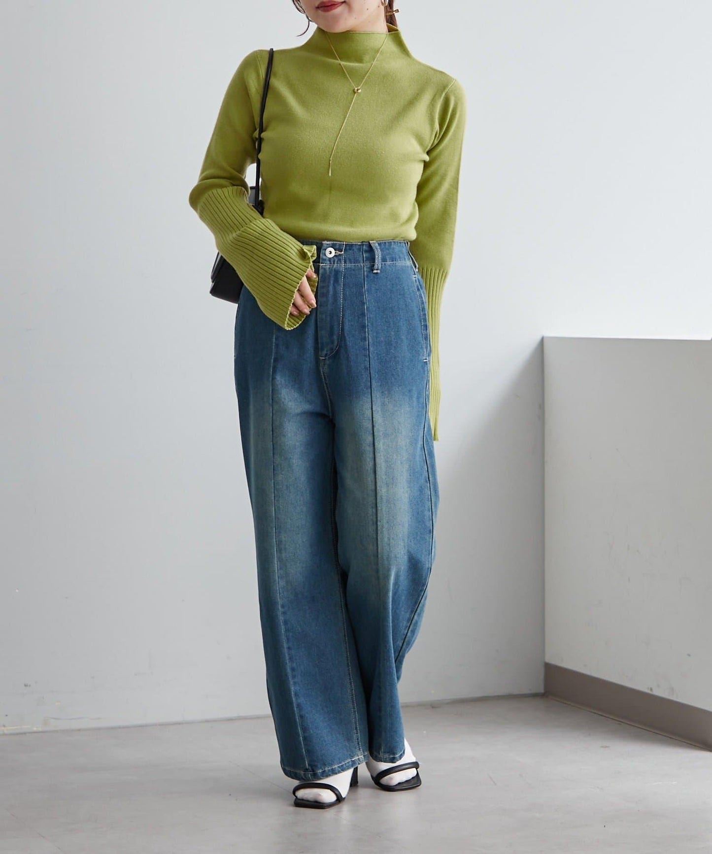 【RMAF】喇叭袖高領針織衫