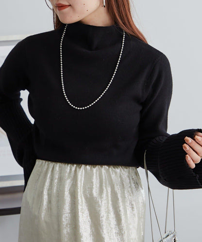 【RMAF】喇叭袖高領針織衫