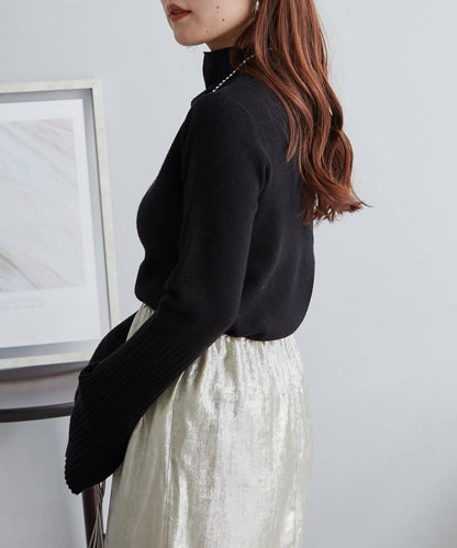 【RMAF】喇叭袖高領針織衫