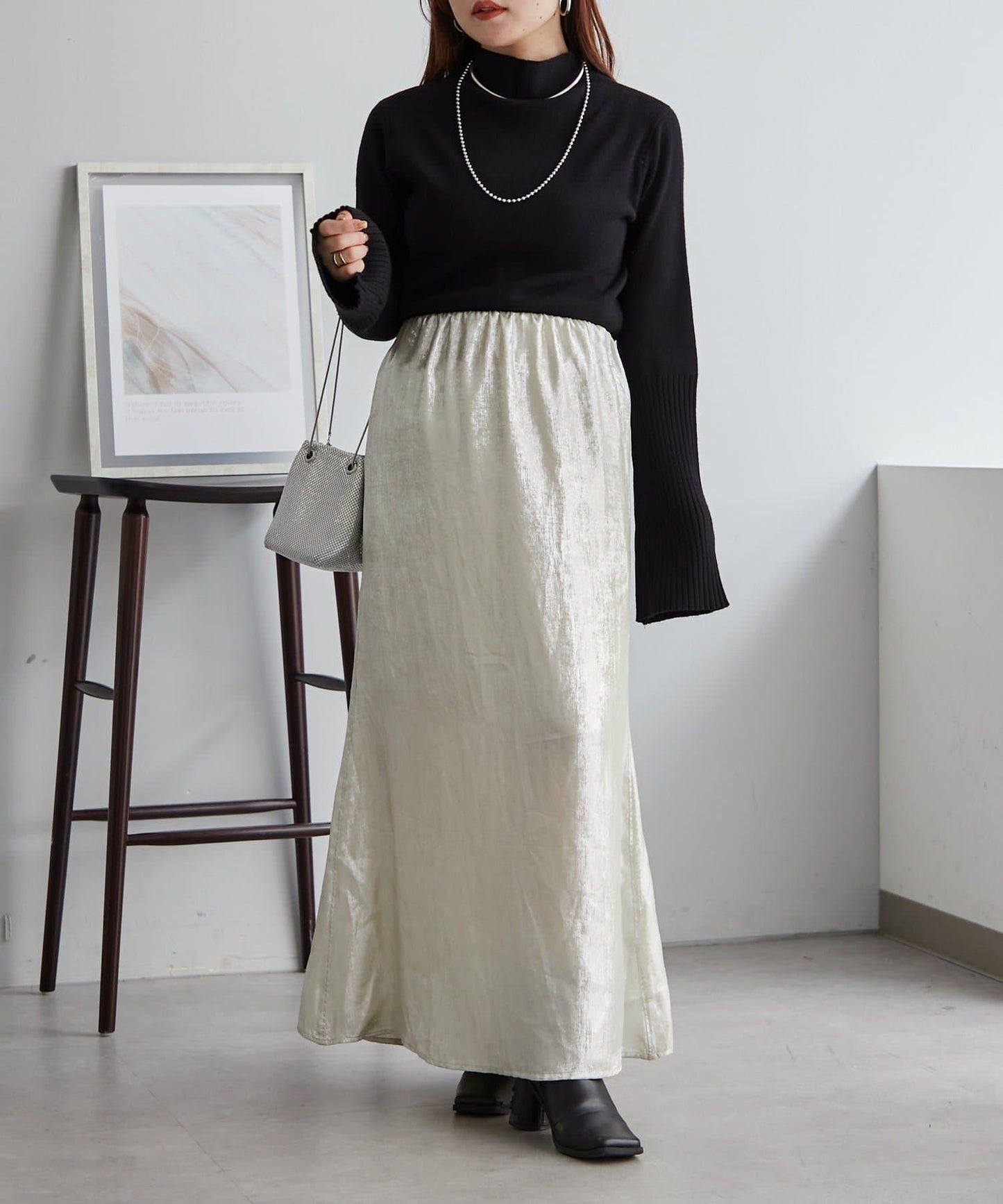 【RMAF】喇叭袖高領針織衫