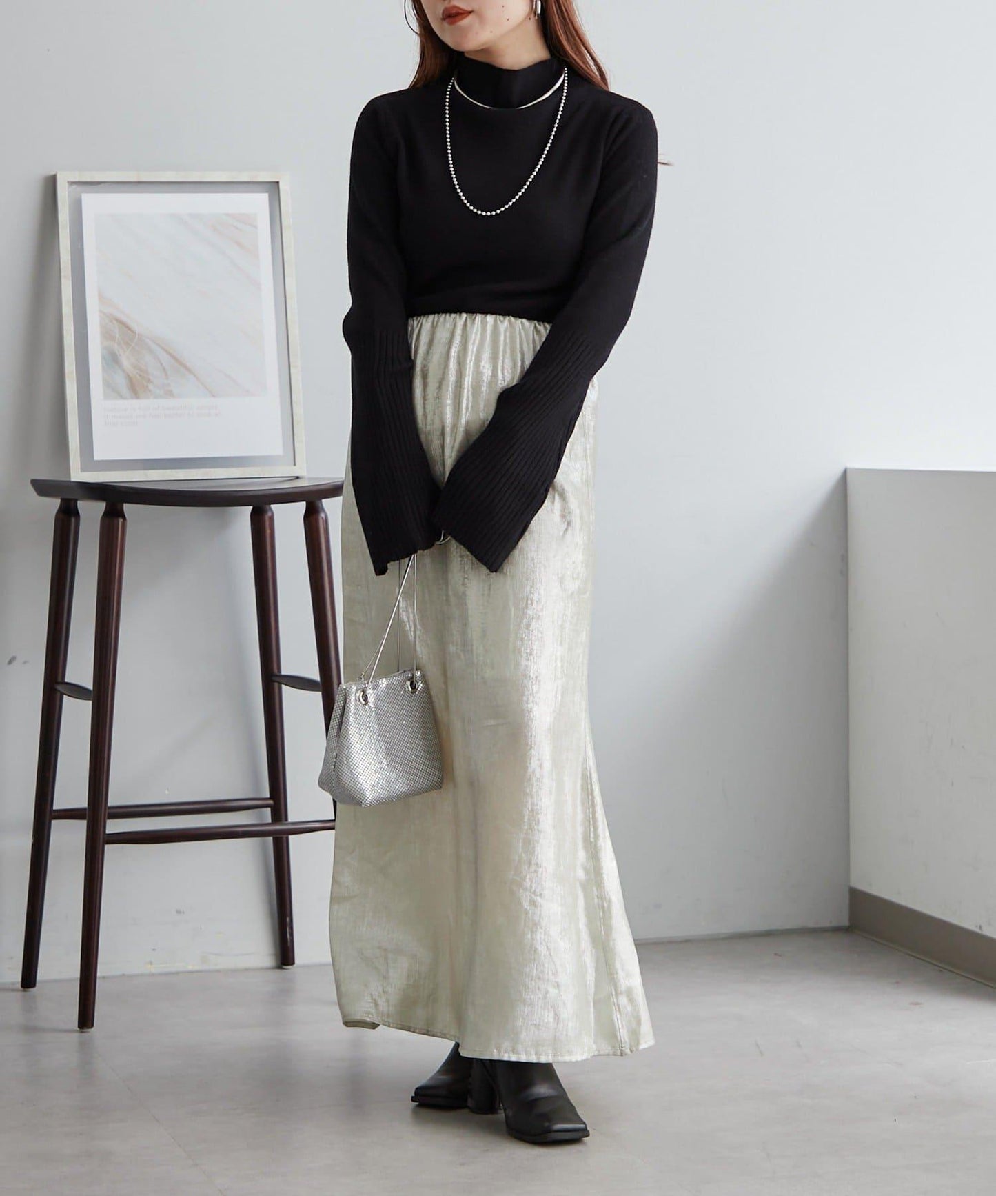 【RMAF】喇叭袖高領針織衫