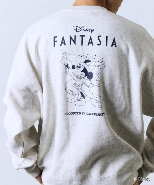 DISNEY/《迪士尼》『幻想曲』/米老鼠/背面印花圓領衛衣