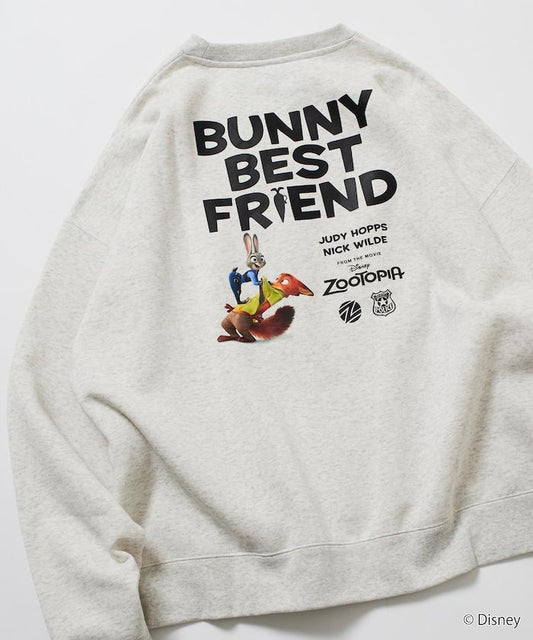 DISNEY / 《迪士尼》 『瘋狂動物城』 / 特別款寬鬆版型背部印花圓領衛衣