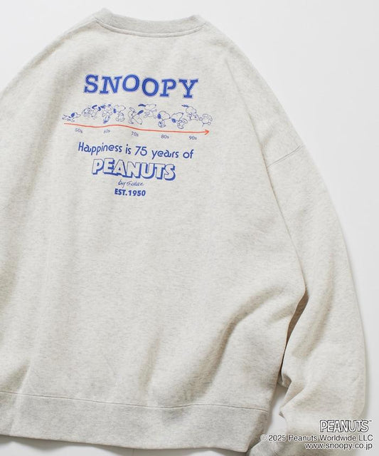 《PEANUTS》/《PEANUTS》特別款背面印花圓領衛衣/史努比