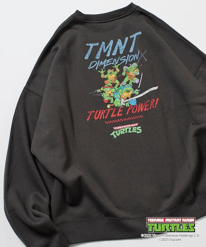 TEENAGE MUTANT NINJA TURTLES/忍者神龜 特別款寬鬆版型背部印花圓領衛衣