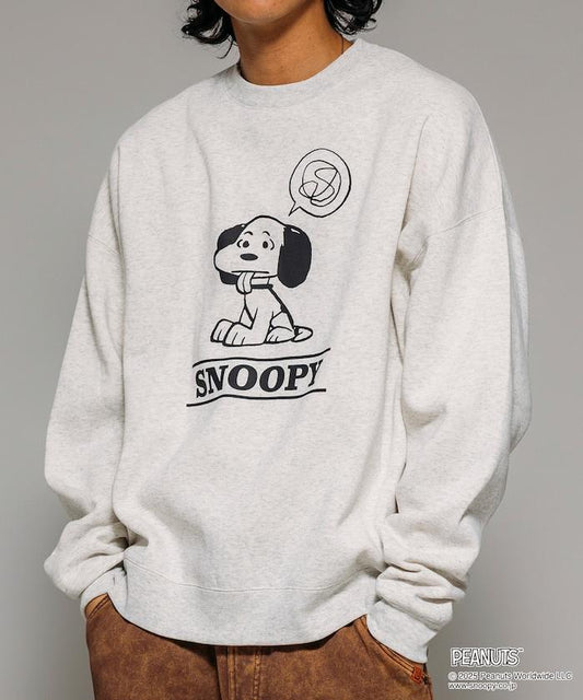 《PEANUTS》/《PEANUTS》特別款 前印花圓領衛衣/史努比【限量】