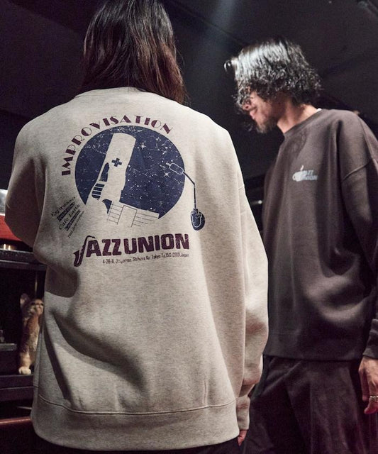 JAZZ UNION×FREAK'S STORE/ジャズユニオン 特別款 寬鬆版型 背部印花 圓領衛衣【限量】