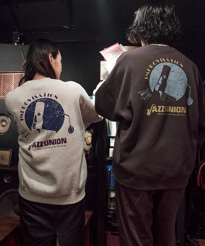 JAZZ UNION×FREAK'S STORE/ジャズユニオン 特別款 寬鬆版型 背部印花 圓領衛衣【限量】
