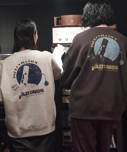 JAZZ UNION×FREAK'S STORE/ジャズユニオン 特別款 寬鬆版型 背部印花 圓領衛衣【限量】