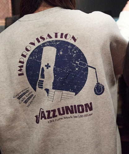 JAZZ UNION×FREAK'S STORE/ジャズユニオン 特別款 寬鬆版型 背部印花 圓領衛衣【限量】