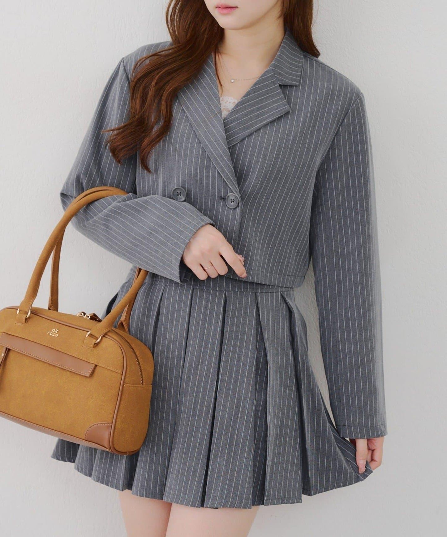 【SETUP適用】短款雙排扣西裝夾克