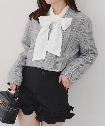 【SETUP適用】短款雙排扣西裝夾克