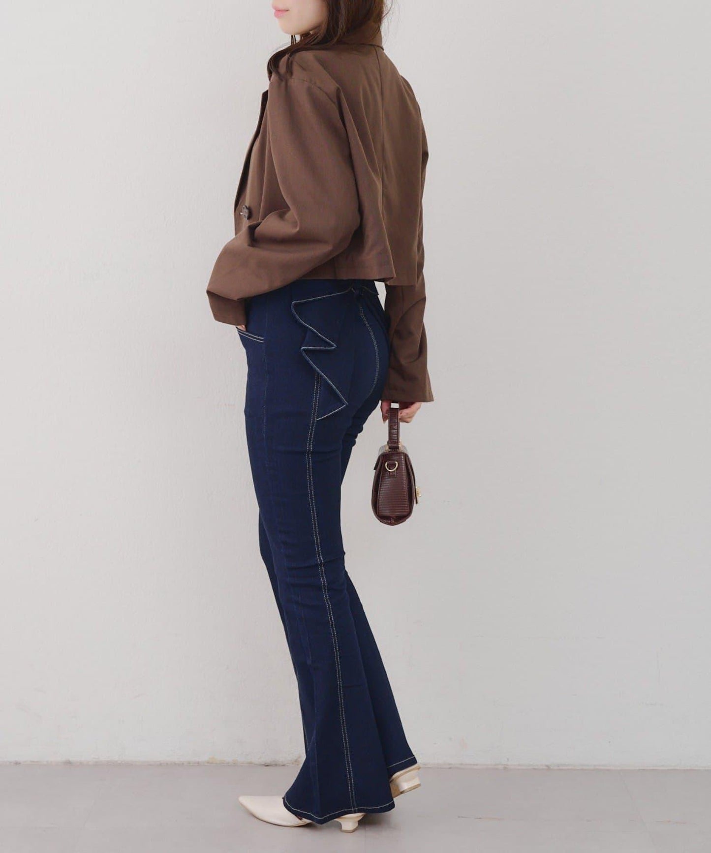 【SETUP適用】短款雙排扣西裝夾克