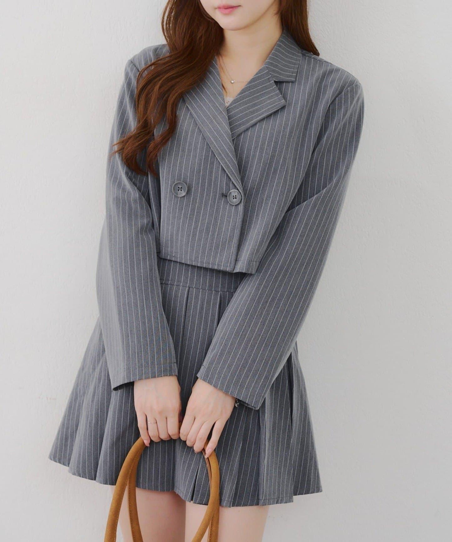 【SETUP適用】短款雙排扣西裝夾克