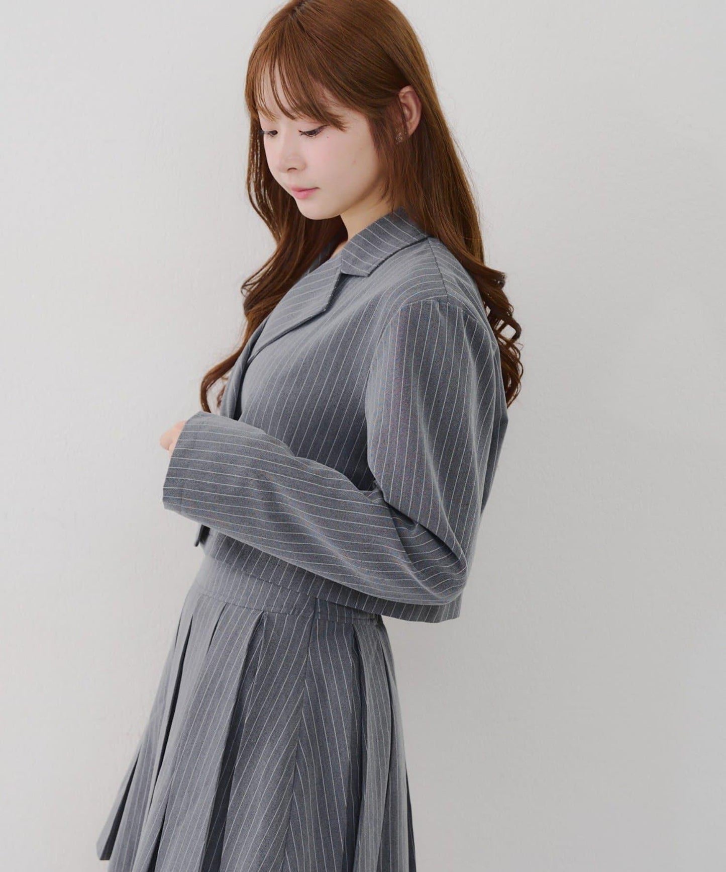 【SETUP適用】短款雙排扣西裝夾克