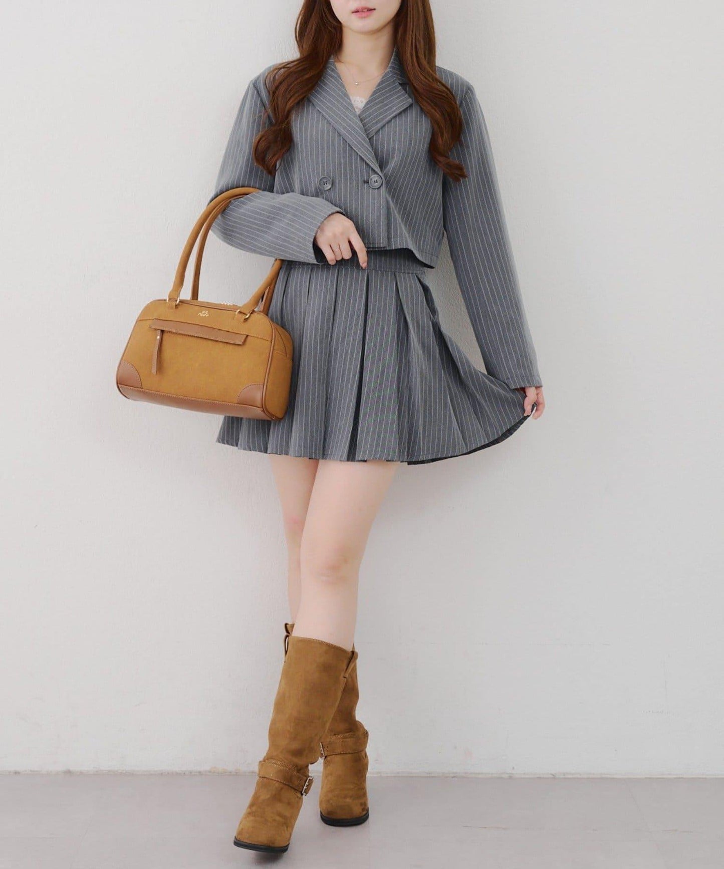 【SETUP適用】短款雙排扣西裝夾克