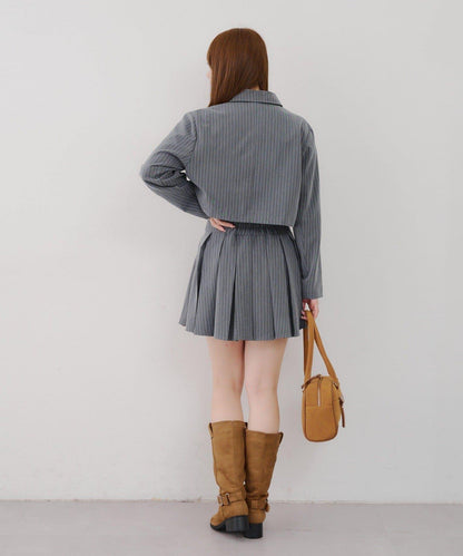 【SETUP適用】短款雙排扣西裝夾克