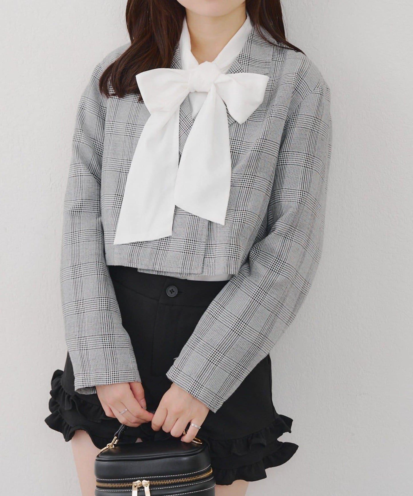 【SETUP適用】短款雙排扣西裝夾克