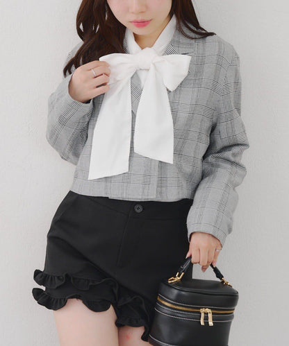 【SETUP適用】短款雙排扣西裝夾克