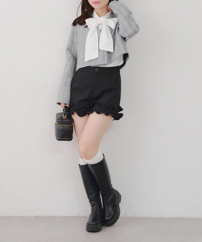 【SETUP適用】短款雙排扣西裝夾克