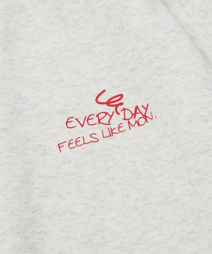 寬鬆版型背部印花圓領衛衣 / EVERY DAY