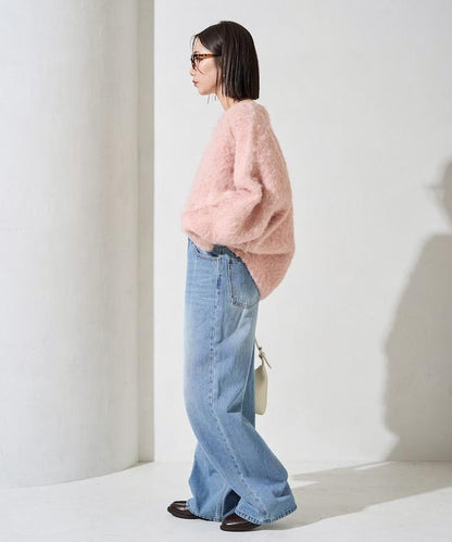 直筒寬鬆牛仔褲