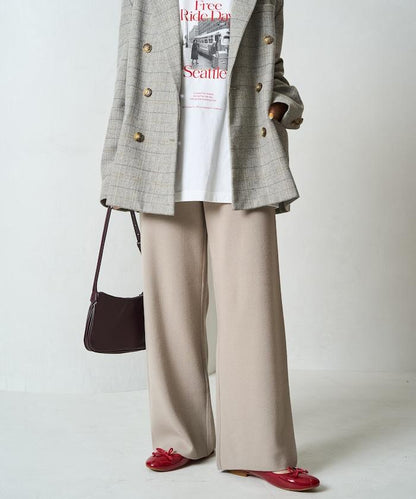 針織寬鬆休閒褲