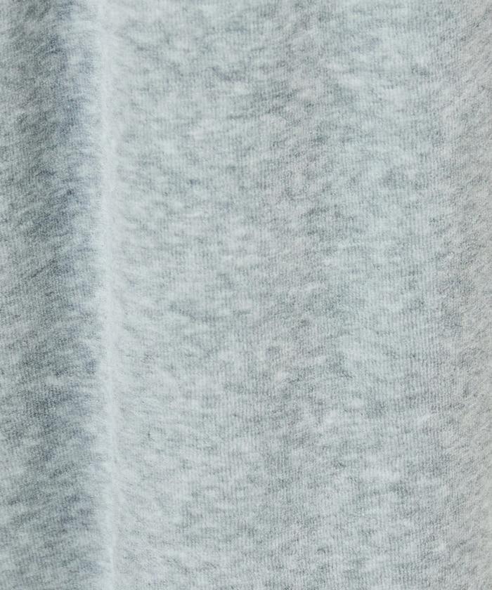 天鵝絨拼接條紋寬鬆長褲