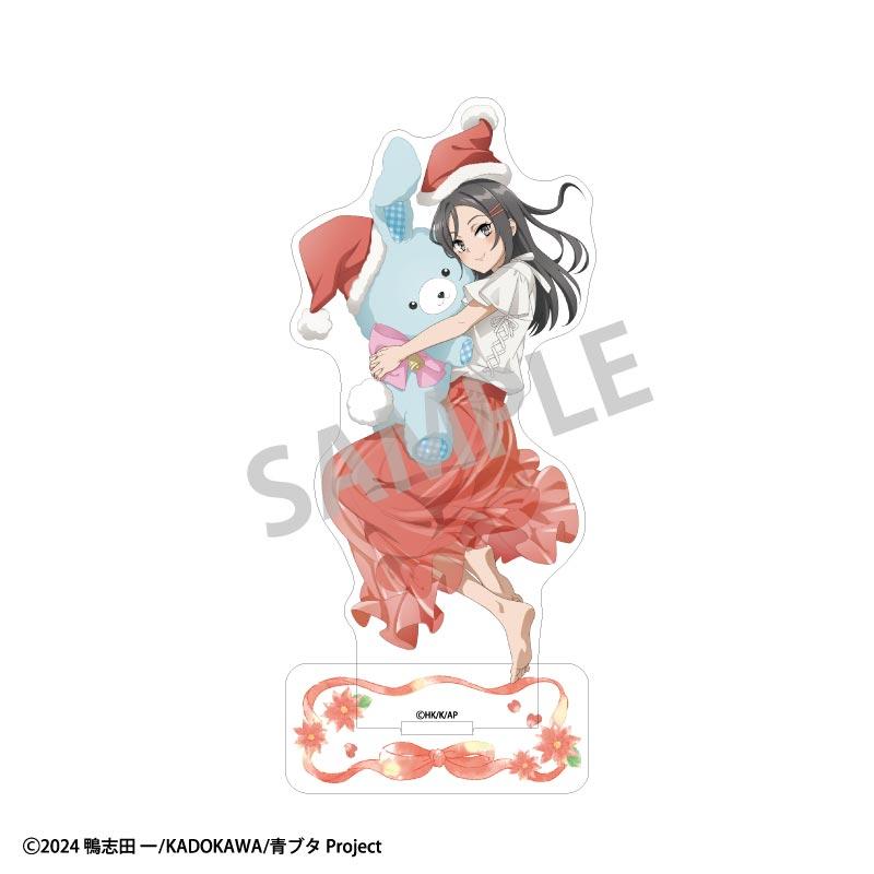 青春豬頭少年不會夢到聖誕老人_亞克力立牌 迷你裙聖誕裝／抱兔玩偶