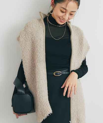 舒適穿著感透視羅紋高領衫